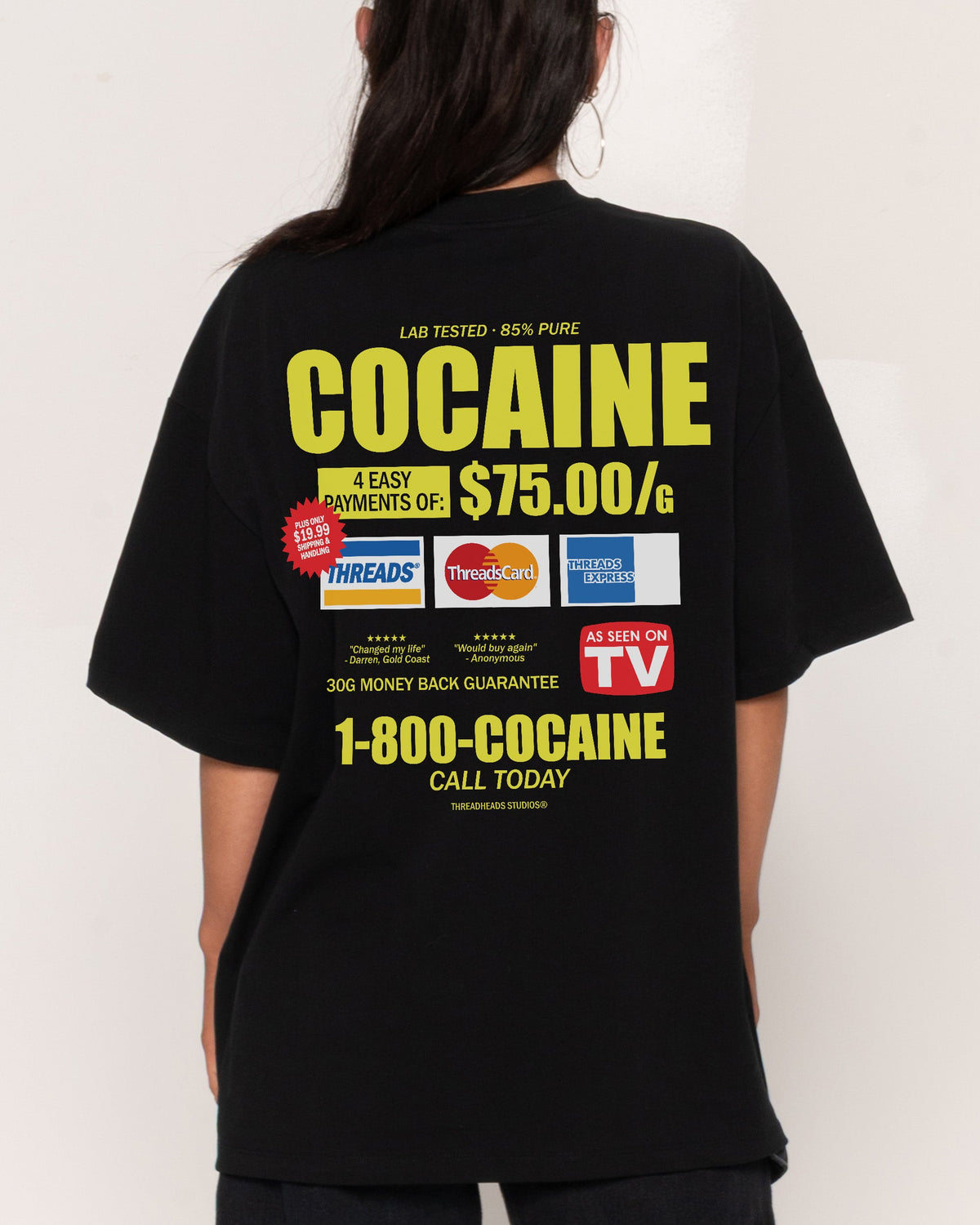 1-800-Cocaine Oversized Tee