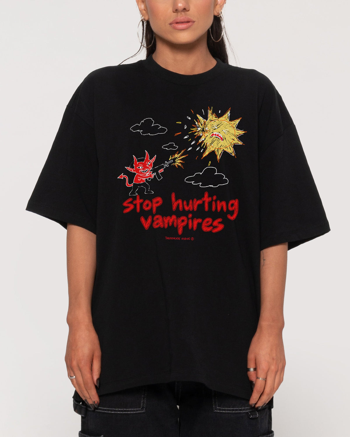 Stop Hurting Vampires Oversized Tee