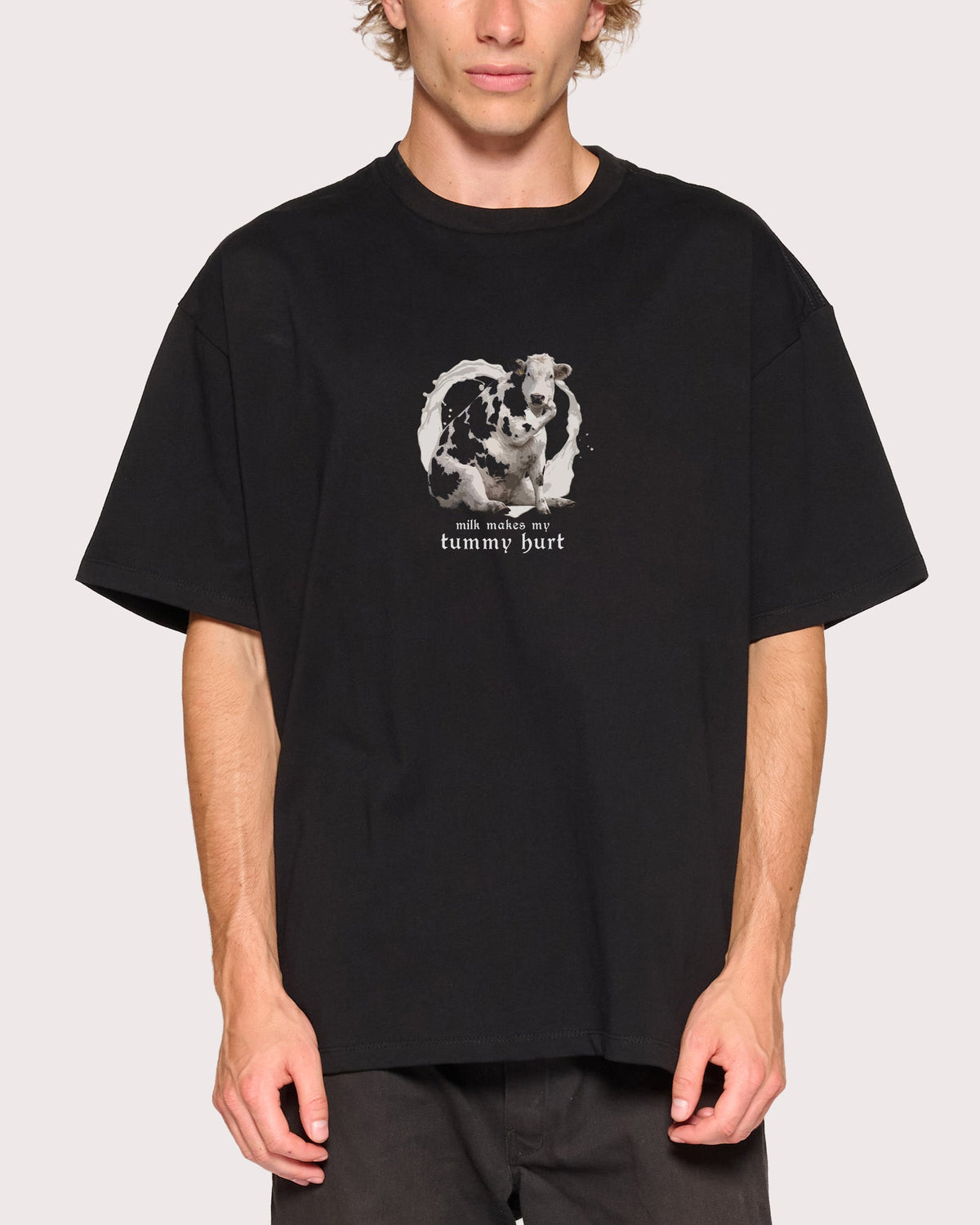 Milk Makes My Tummy Hurt Oversized Tee