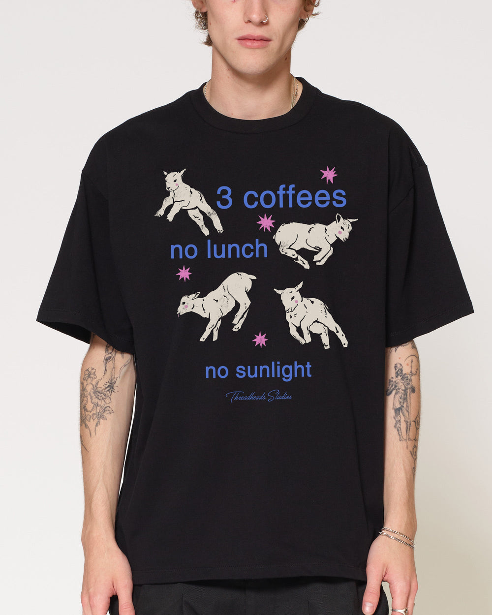 3 Coffees Oversized Tee