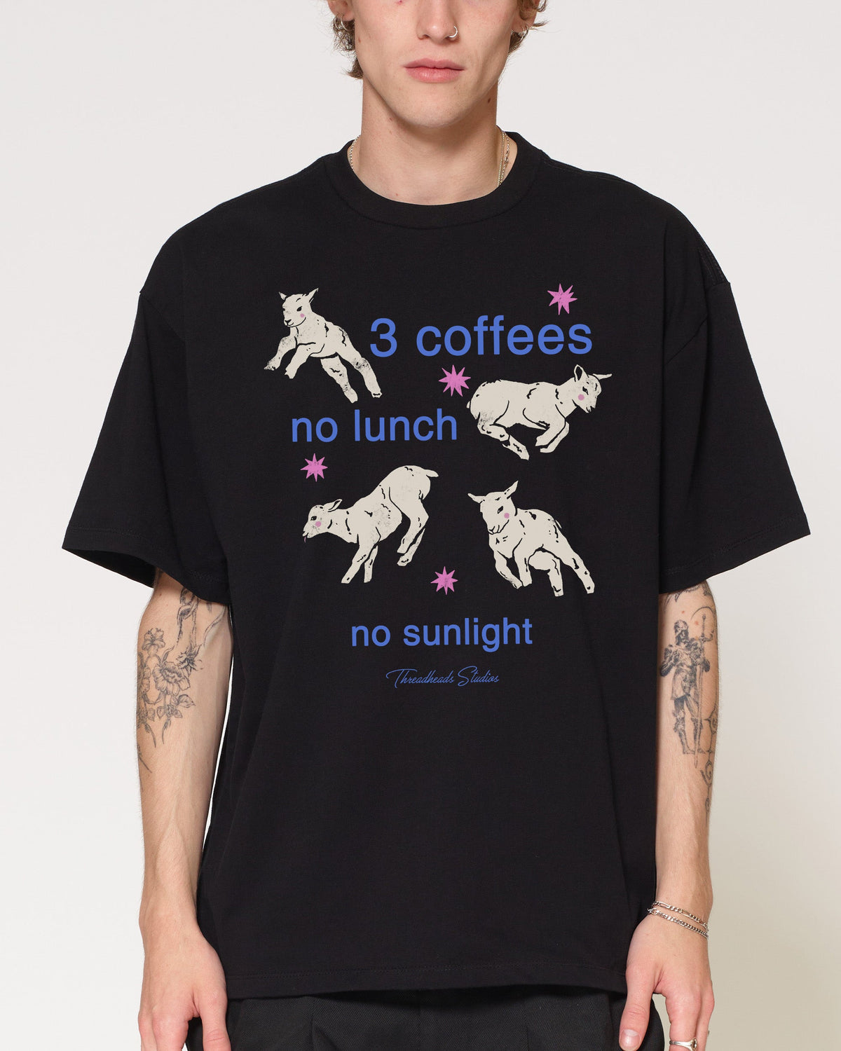 3 Coffees Oversized Tee