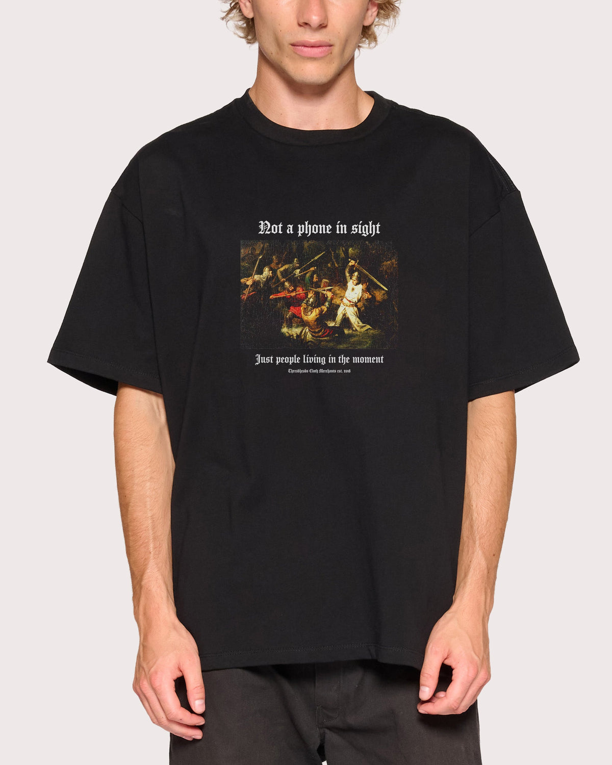 Not a Phone in Sight Oversized Tee