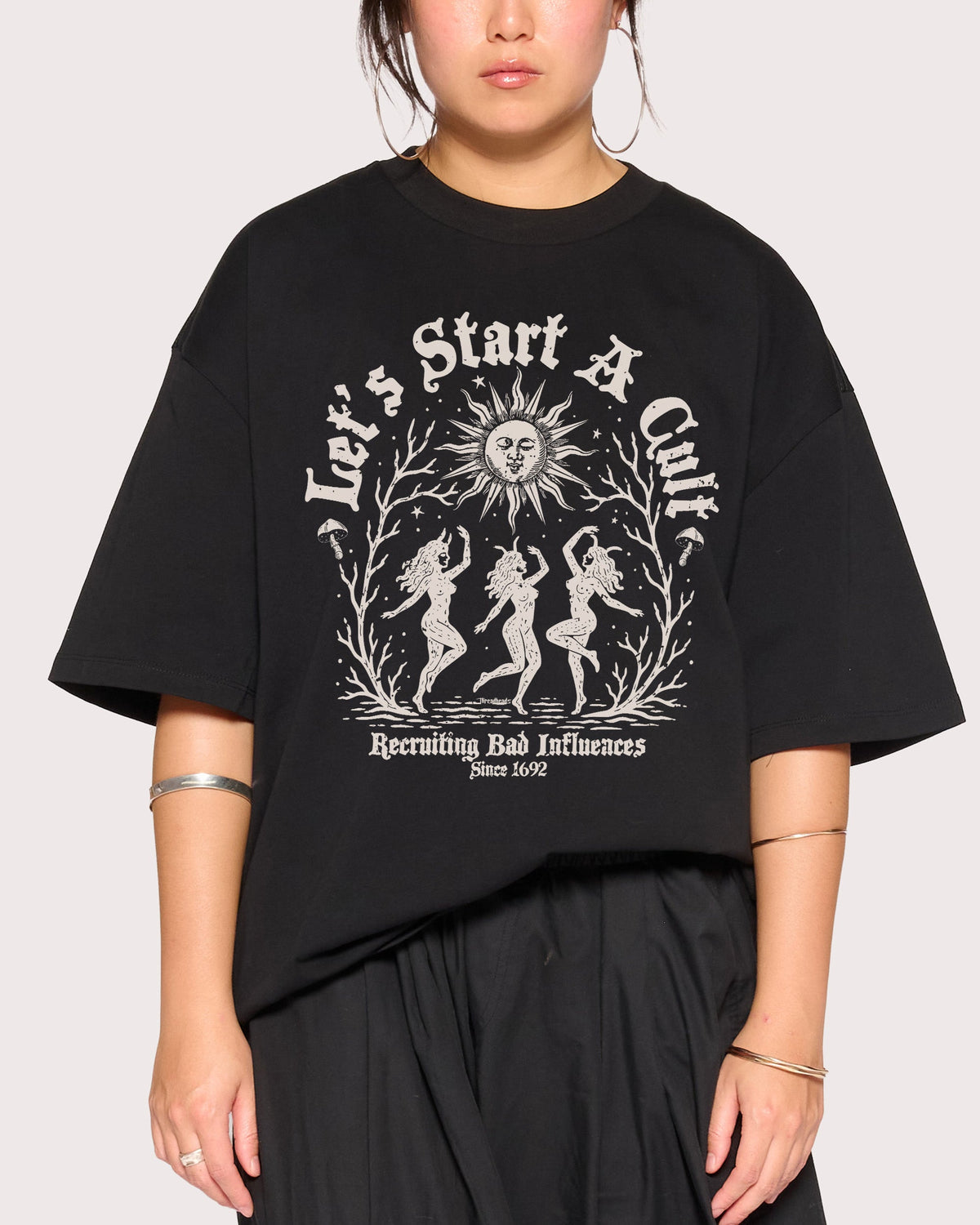 Let's Start a Cult Oversized Tee
