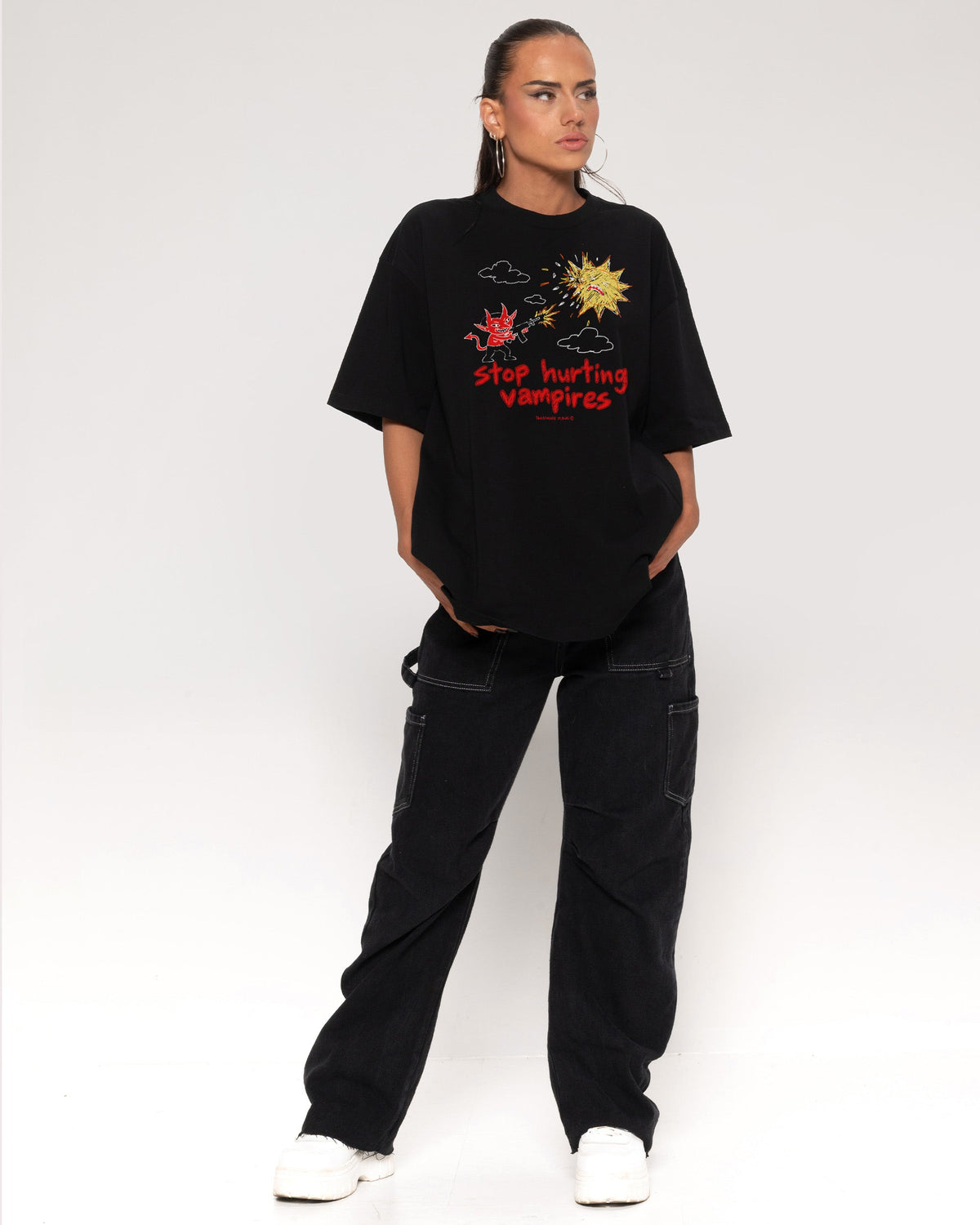 Stop Hurting Vampires Oversized Tee
