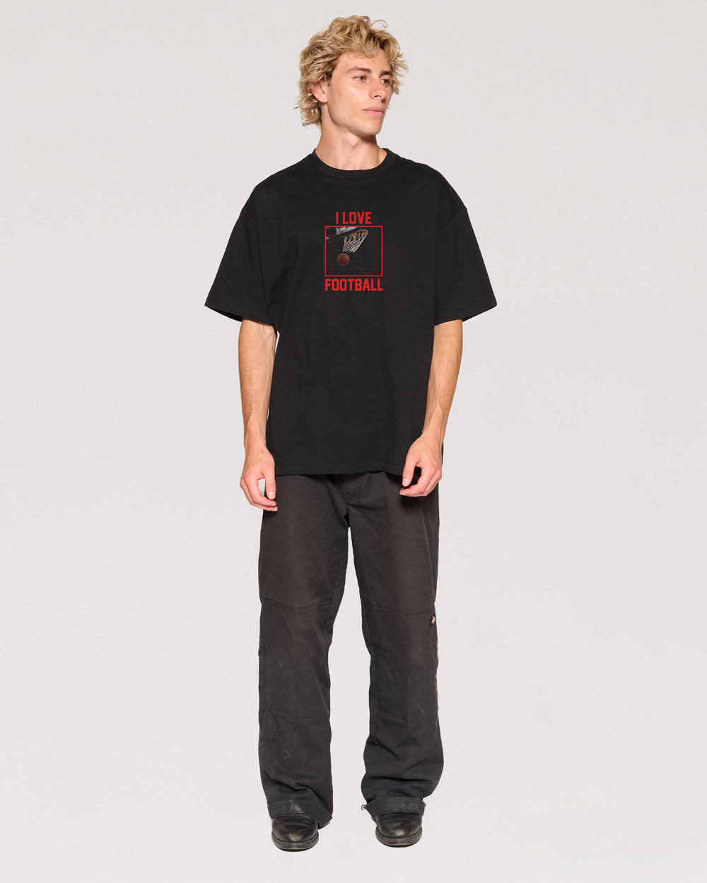 I Love Football Oversized Tee