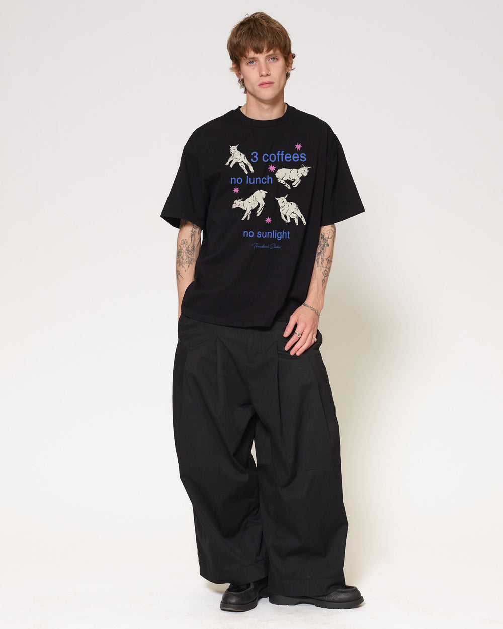 3 Coffees Oversized Tee