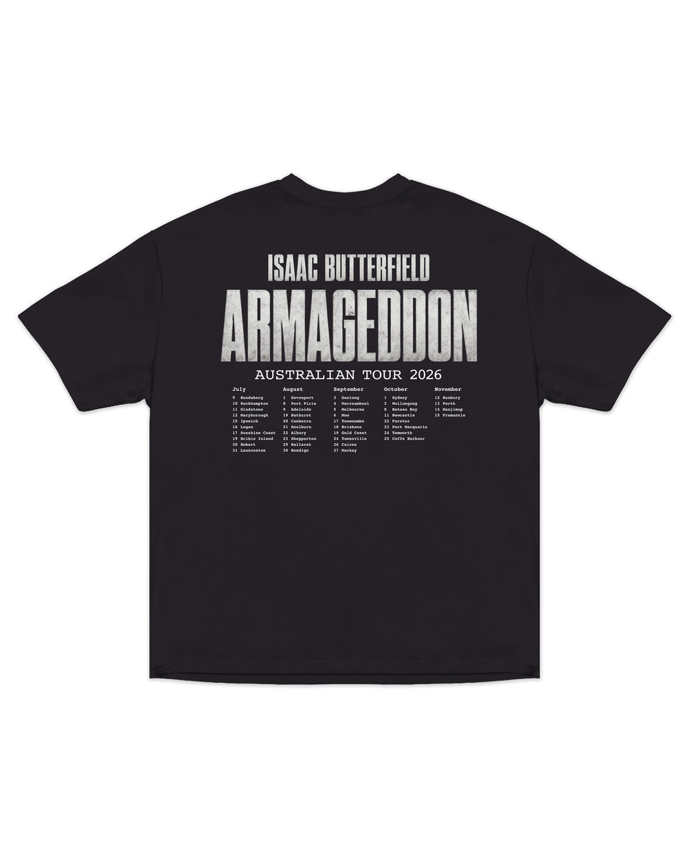 2026 Tour Merch Oversized Tee