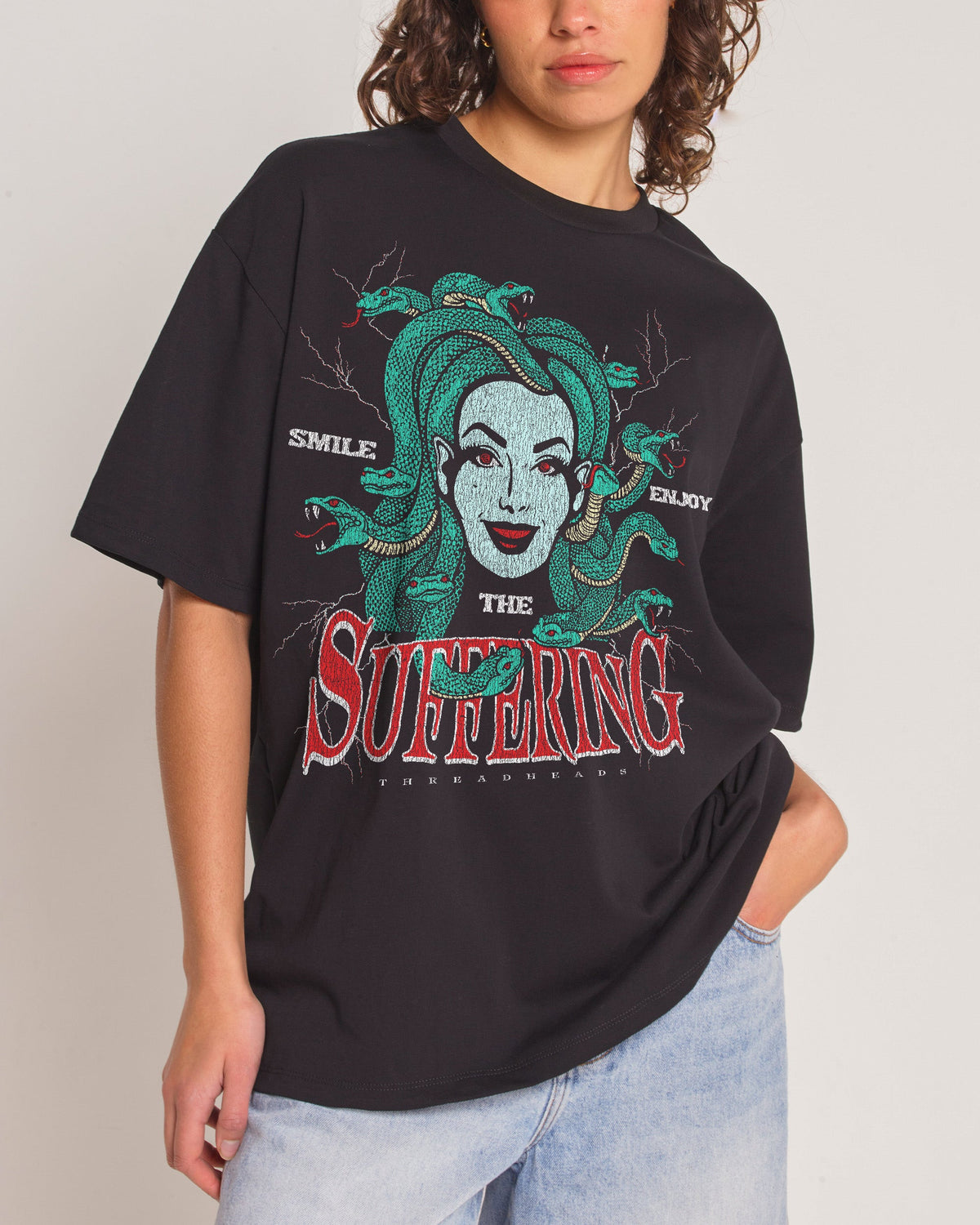 Smile Suffering Oversized Tee