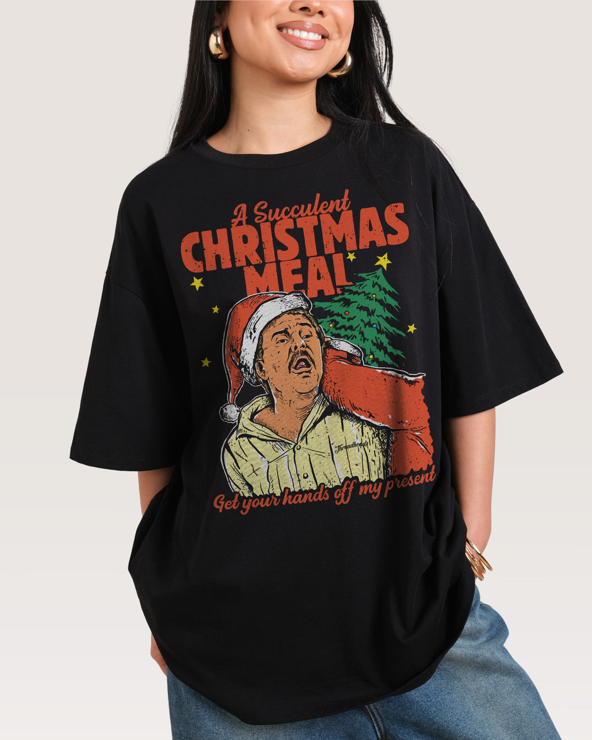 Succulent Christmas Meal Oversized Tee