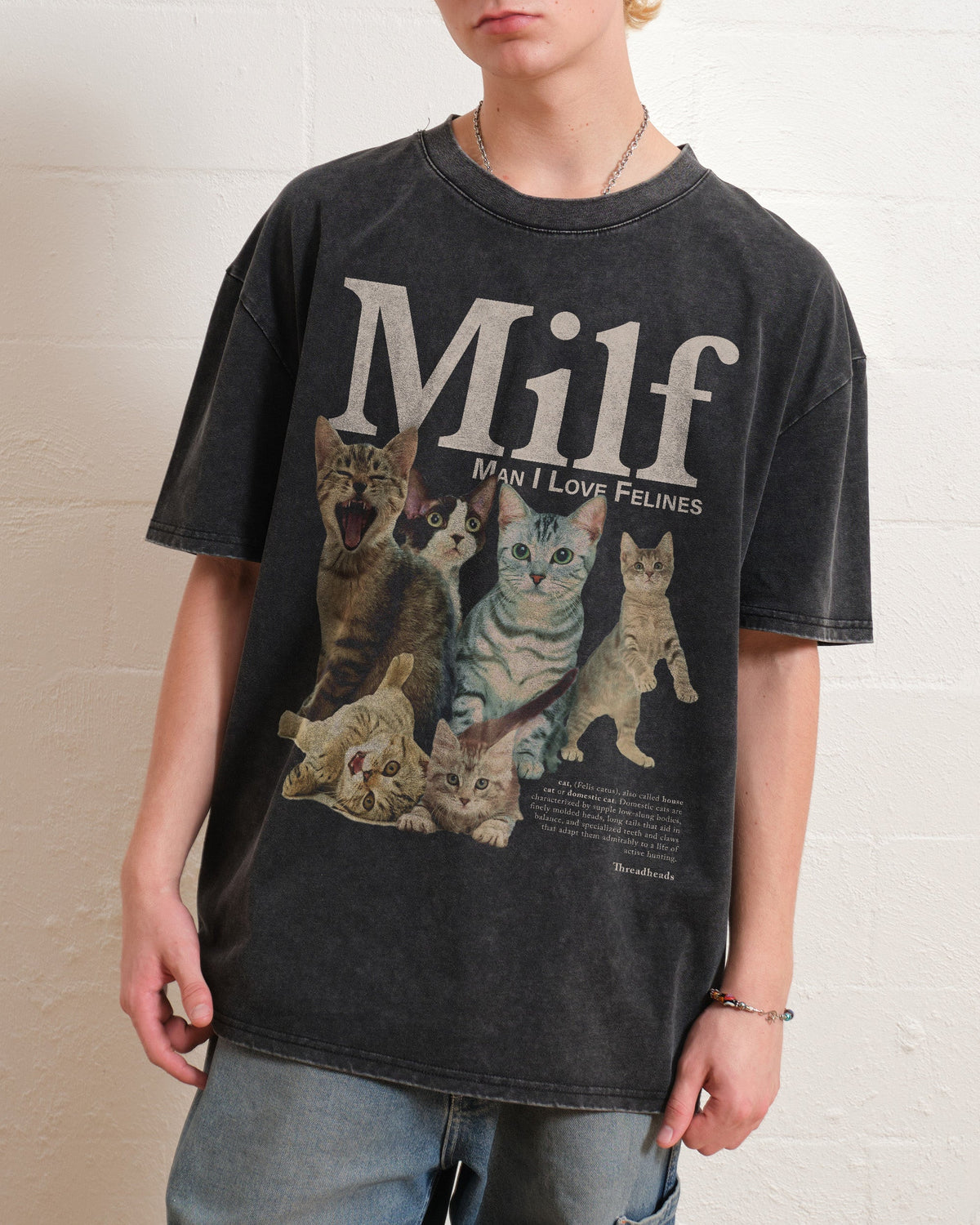 Man I Love Felines Oversized Tee