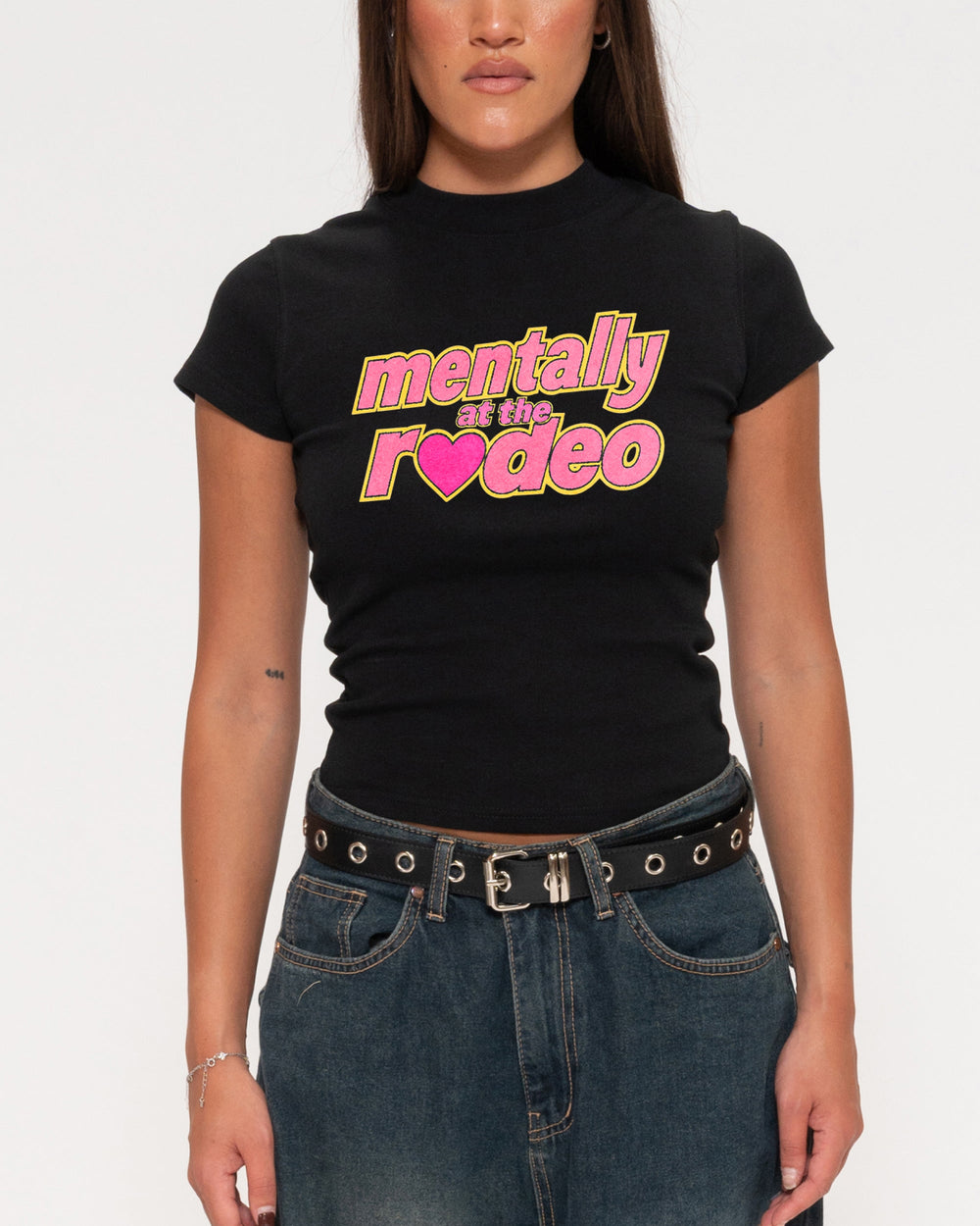 Mentally At The Rodeo Longline Baby Tee