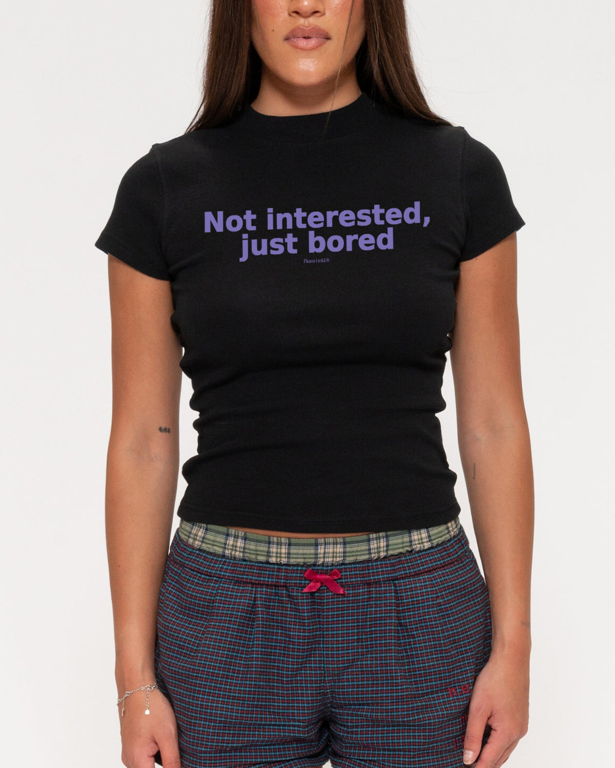 Not Interested, Just Bored Longline Baby Tee