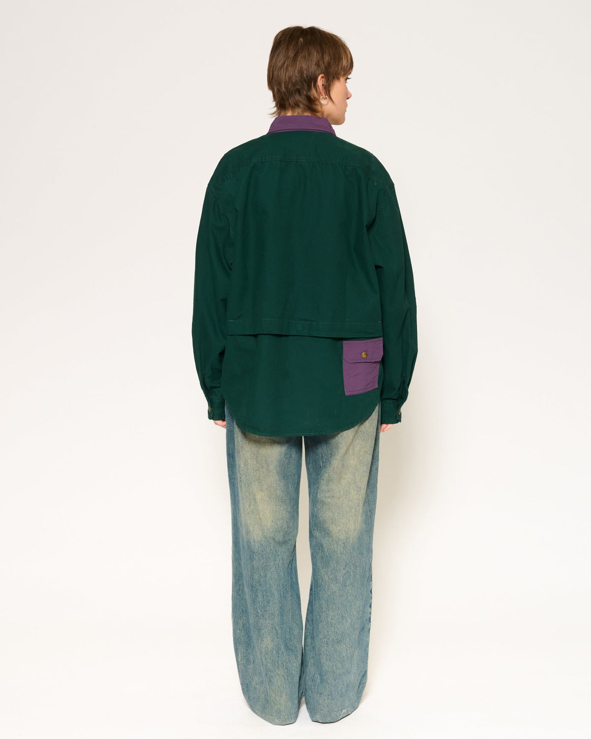 90s Colour Block Utility Overshirt
