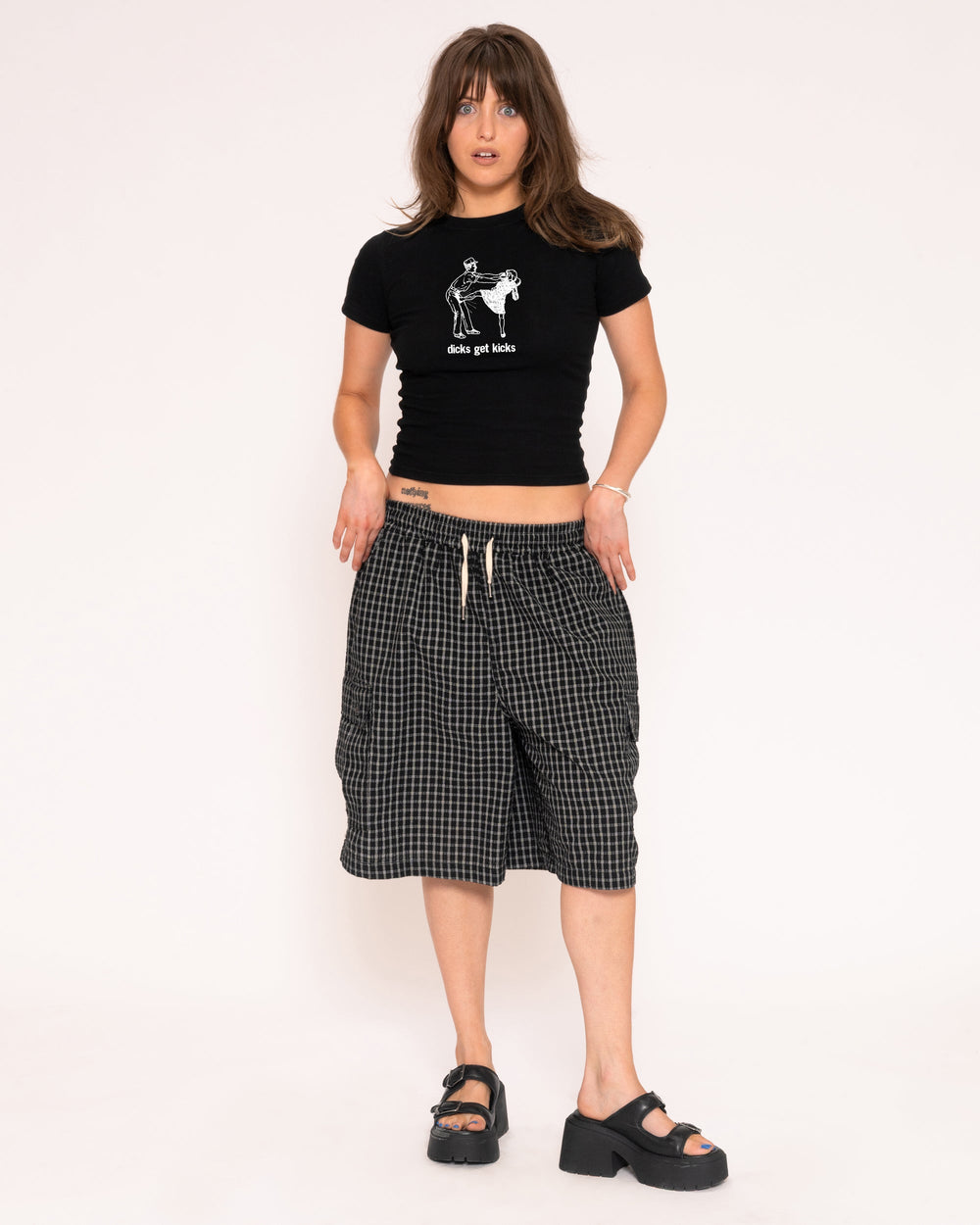Dicks Get Kicks Longline Baby Tee