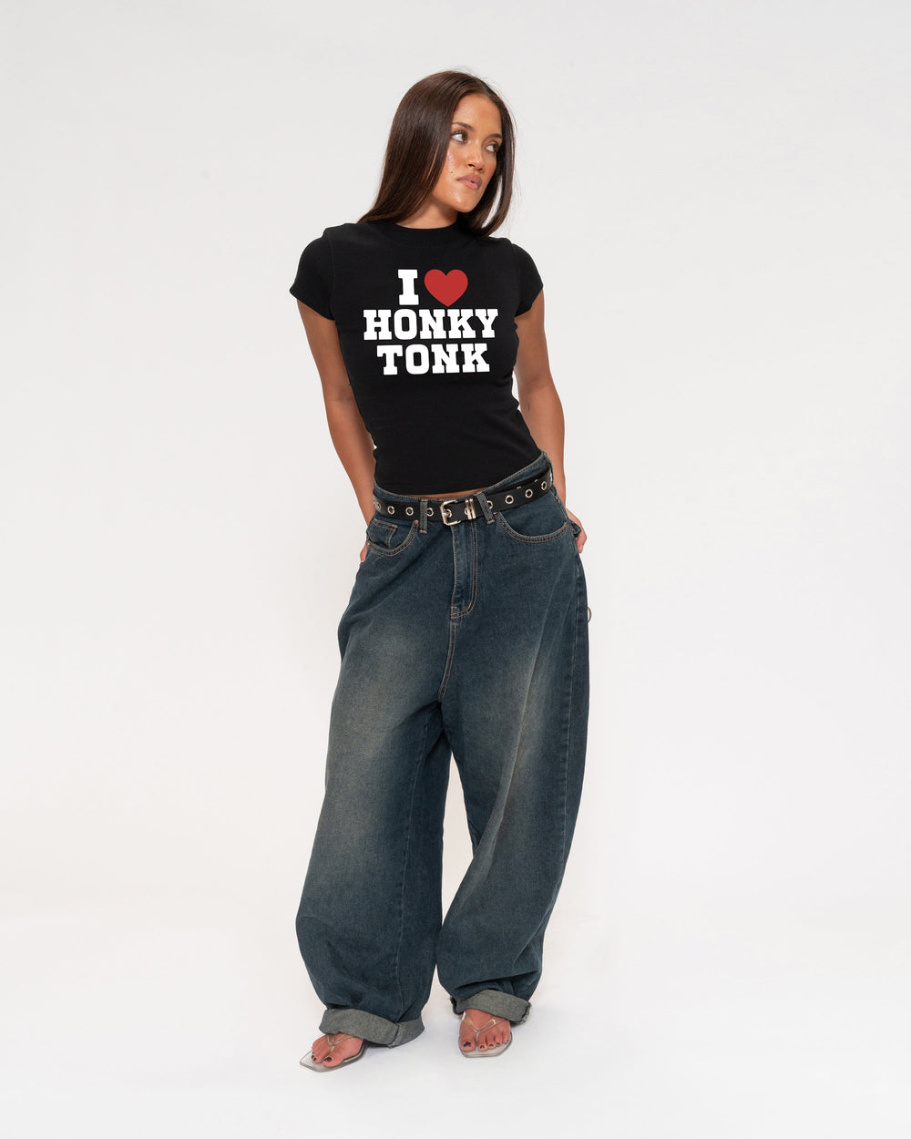 I Love Honky Tonk Longline Baby Tee