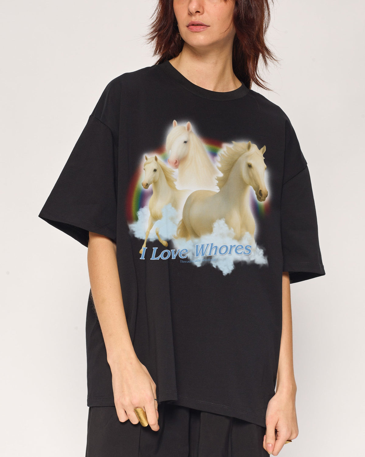 I Love Whores Oversized Tee