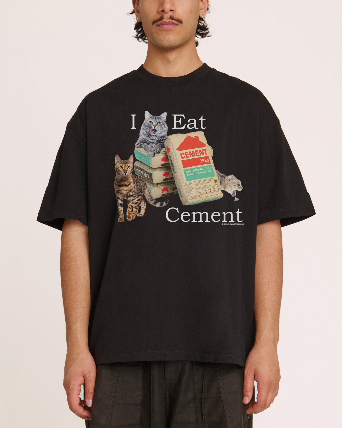 I Eat Cement Oversized Tee