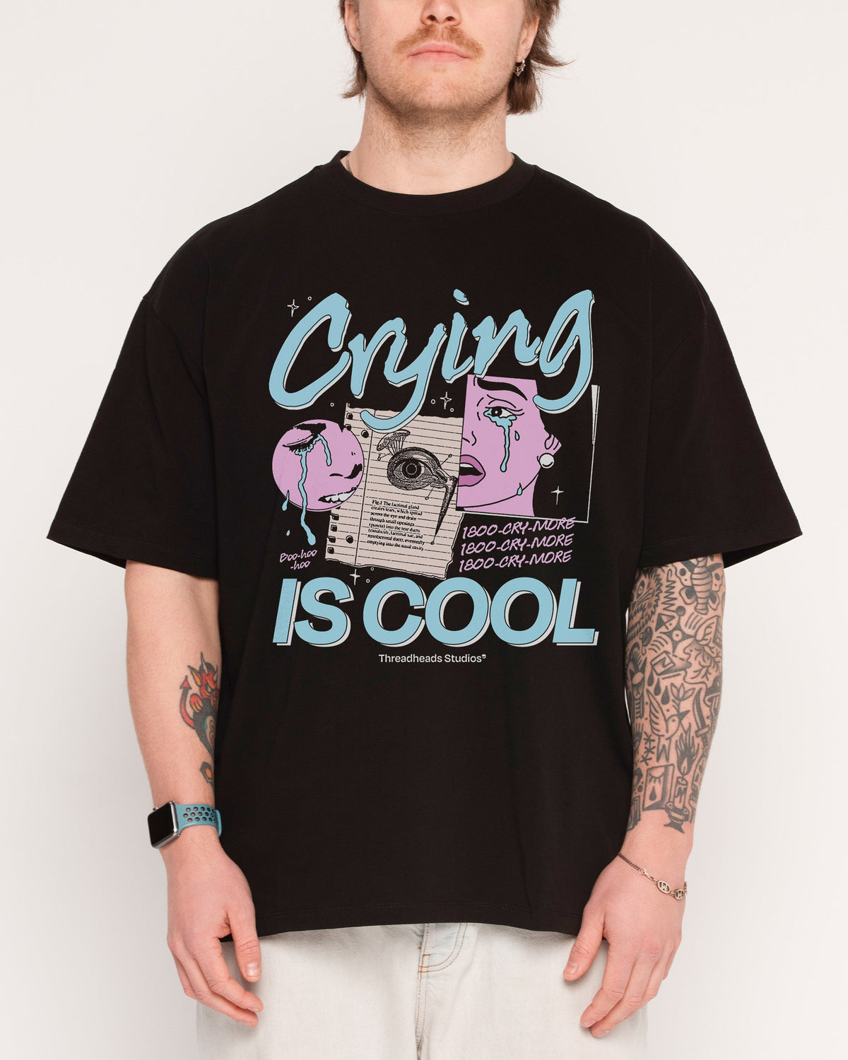 Crying is Cool Oversized Tee
