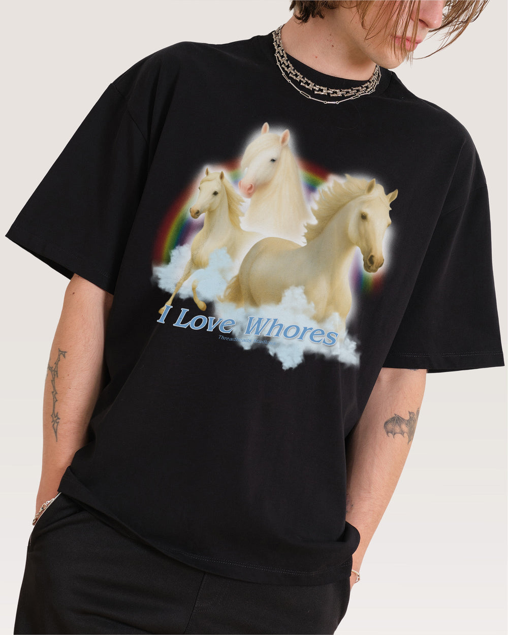 I Love Whores Oversized Tee