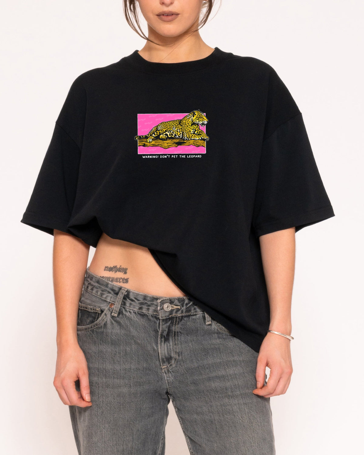 Warning! Don't Pet The Leopard Boxy Tee
