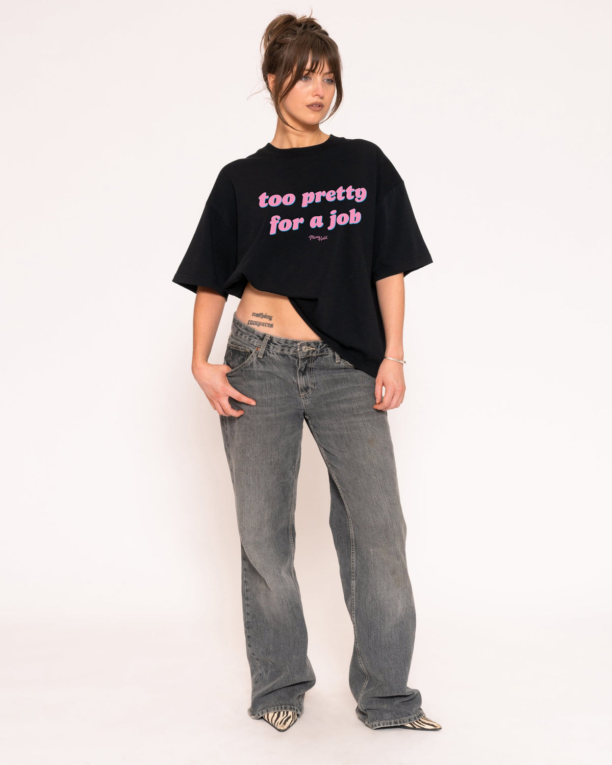 Too Pretty For A Job Boxy Tee