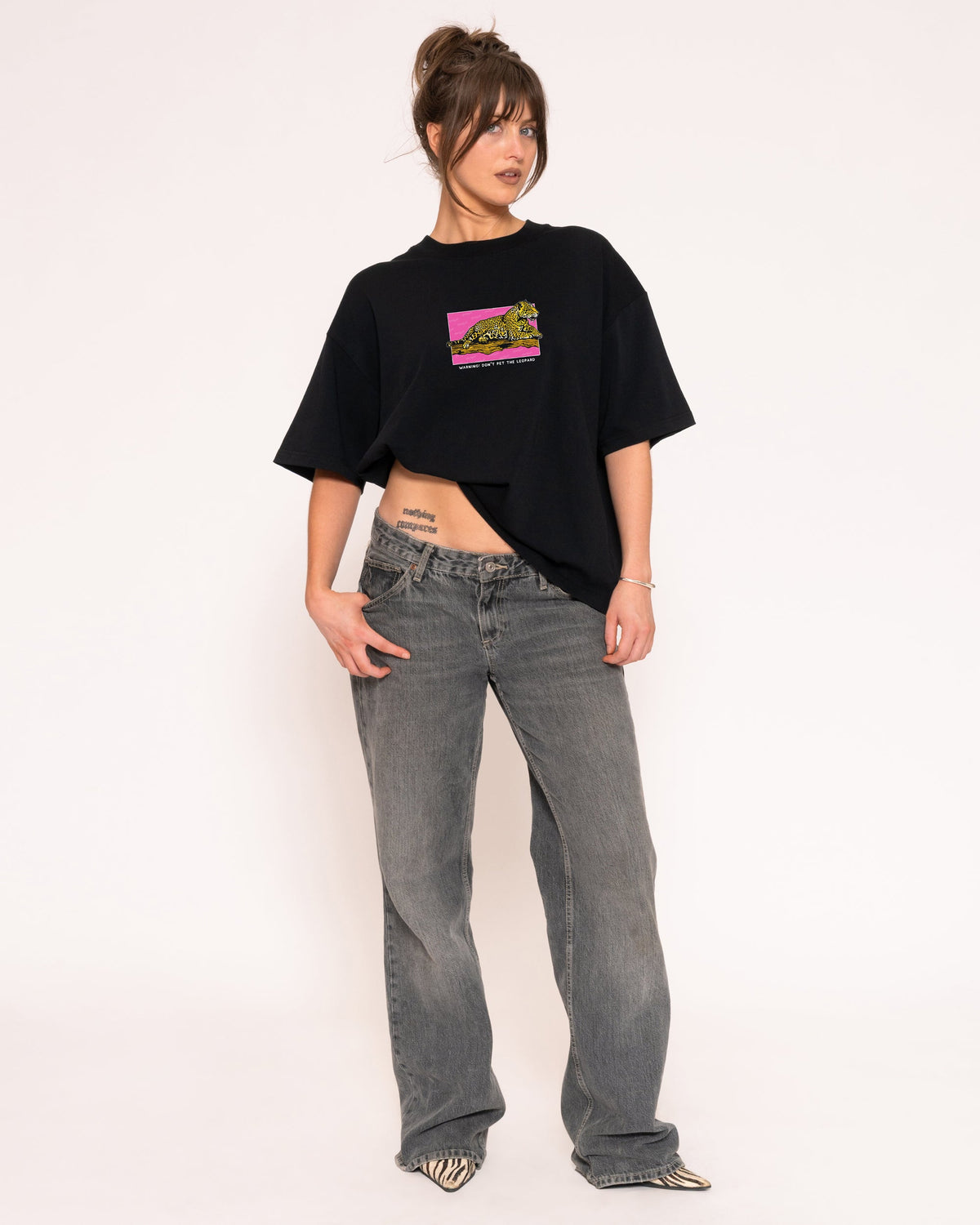 Warning! Don't Pet The Leopard Boxy Tee
