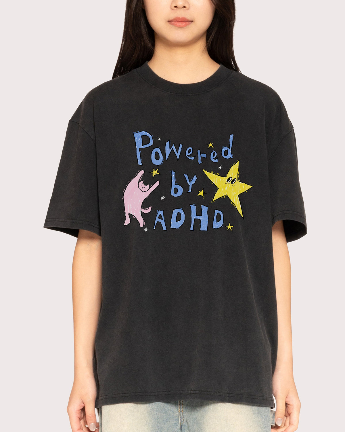 Powered by ADHD Oversized Tee