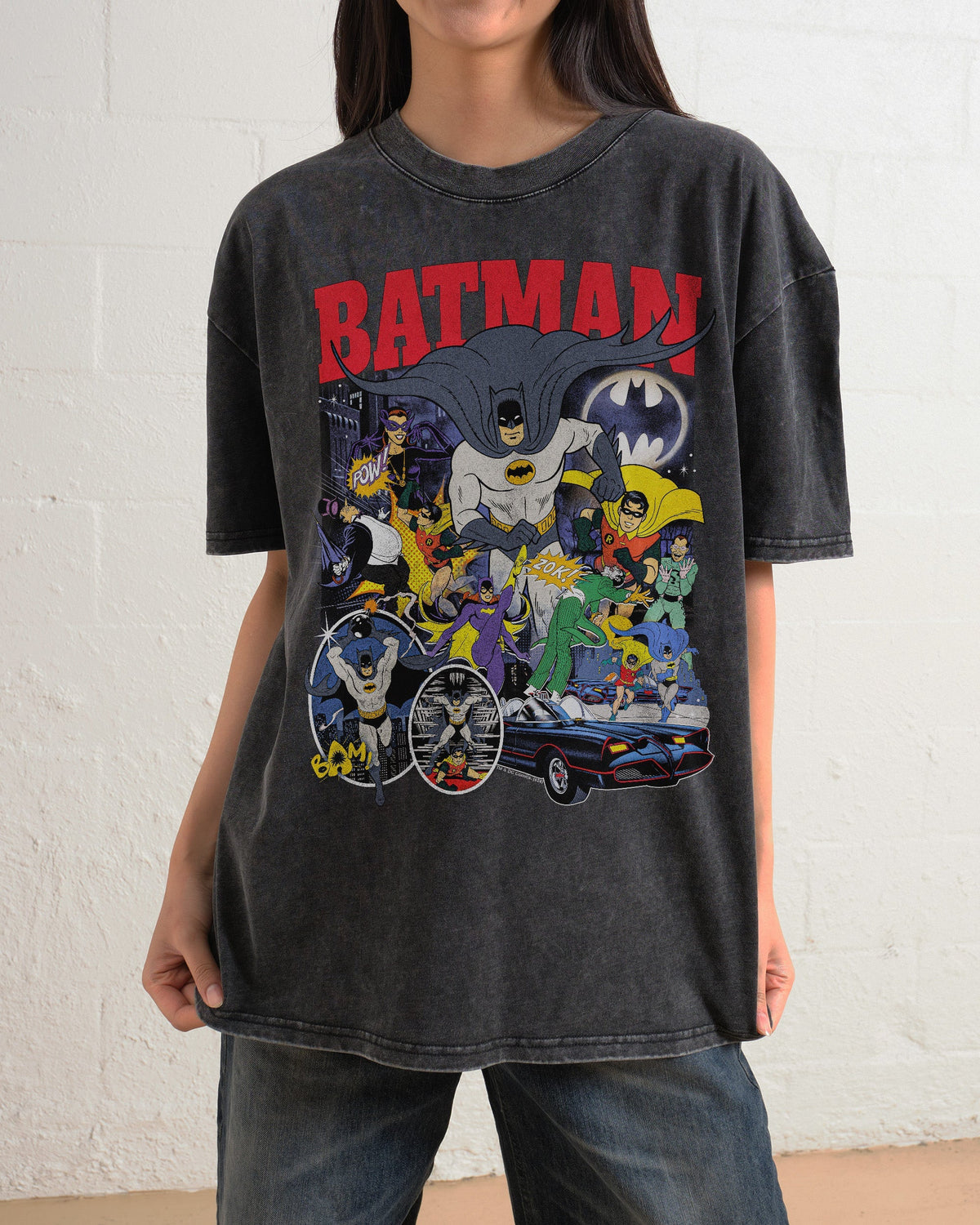 Batman Animated Vintage Oversized Tee