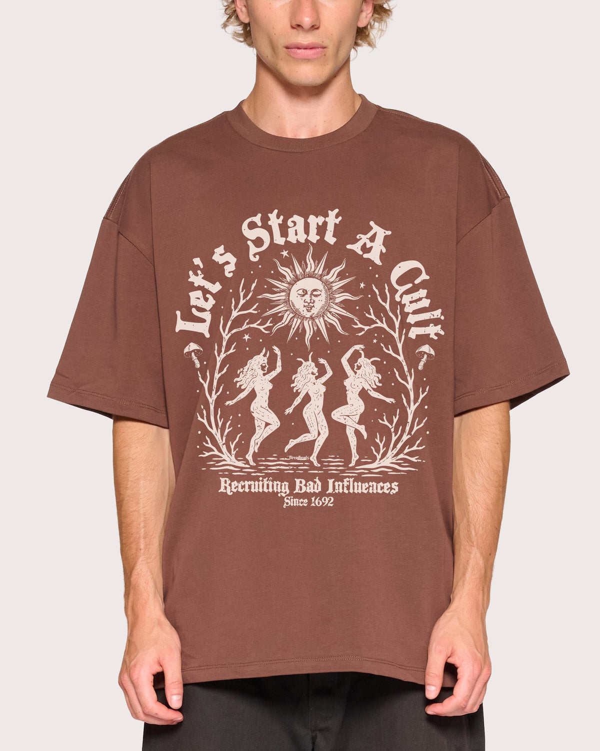 Let's Start a Cult Oversized Tee