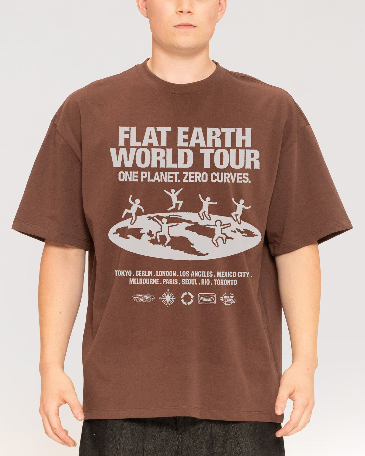 Flat Earth World Tour Oversized Tee