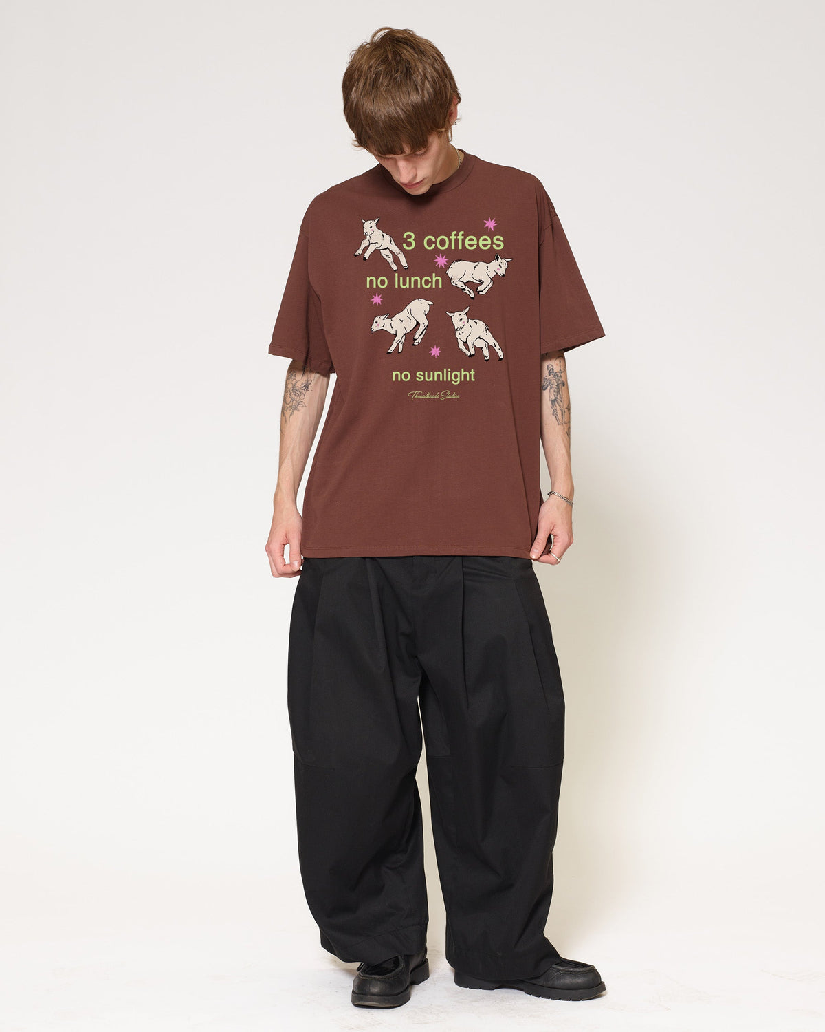 3 Coffees Oversized Tee