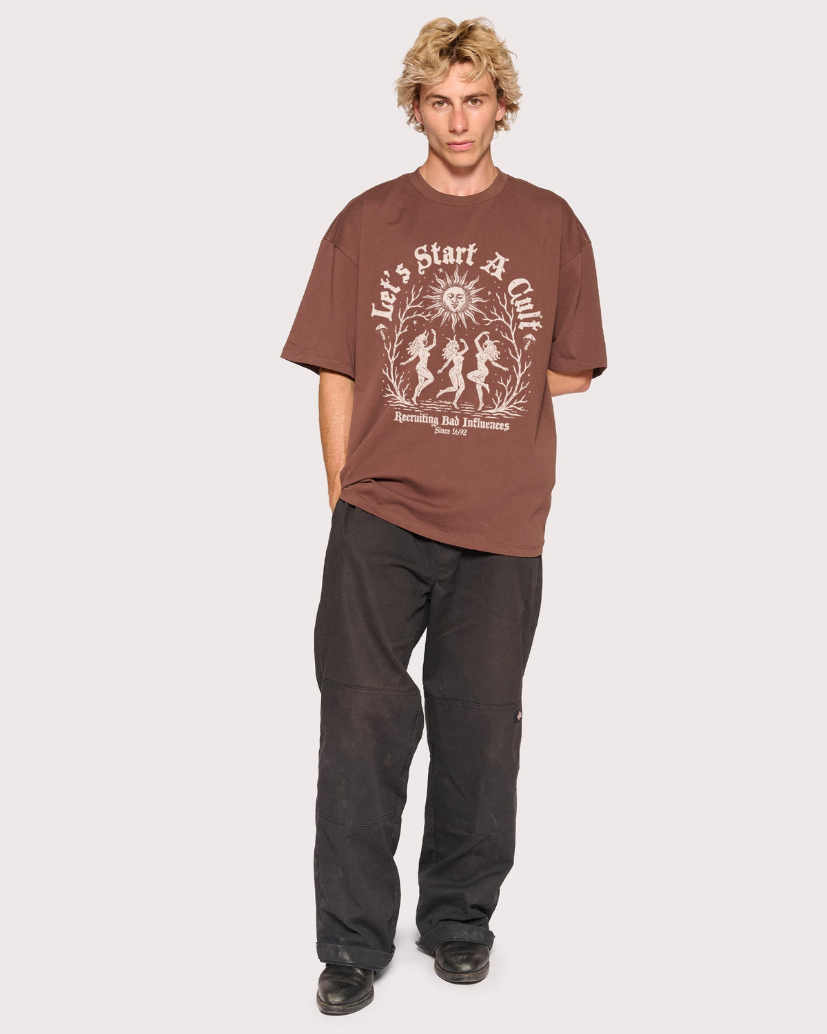 Let's Start a Cult Oversized Tee