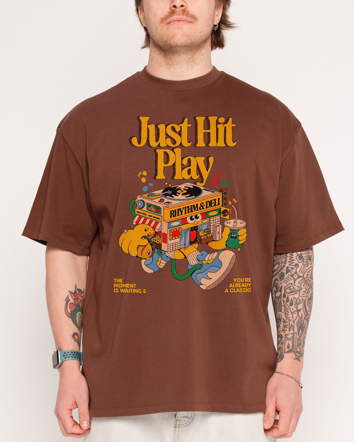 Just Hit Play Oversized Tee