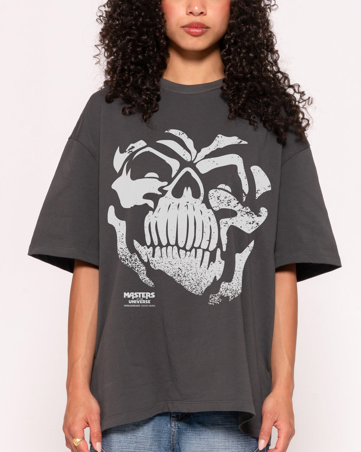 Skeleton Face Oversized Tee