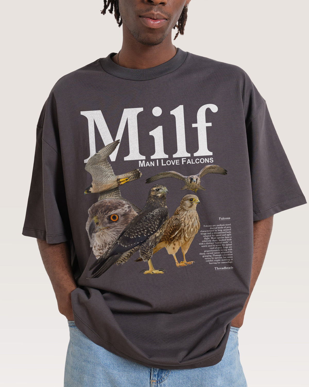Man I Love Falcons Oversized Tee