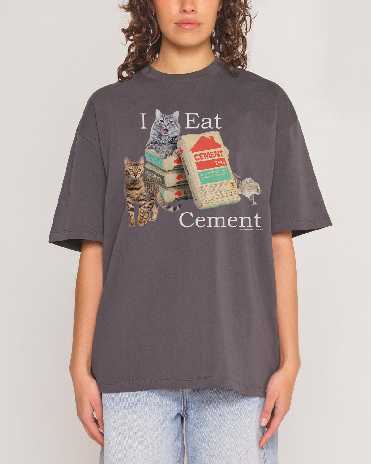I Eat Cement Oversized Tee
