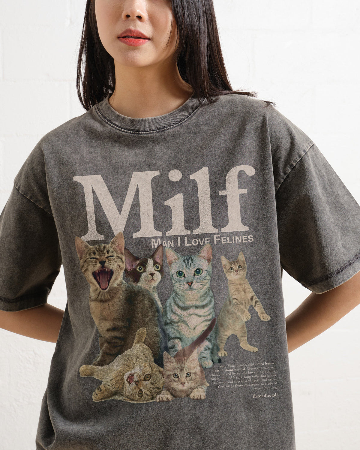 Man I Love Felines Oversized Tee
