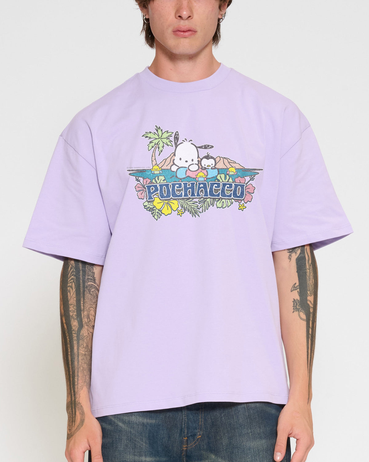 Pochacco Summer Friends Oversized Tee
