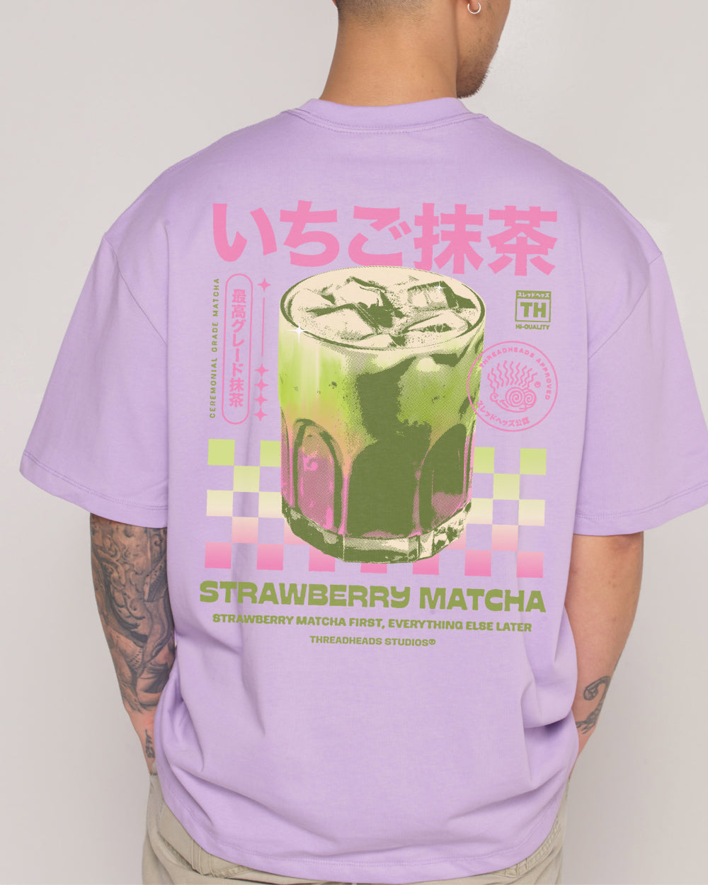 Strawberry Matcha Oversized Tee