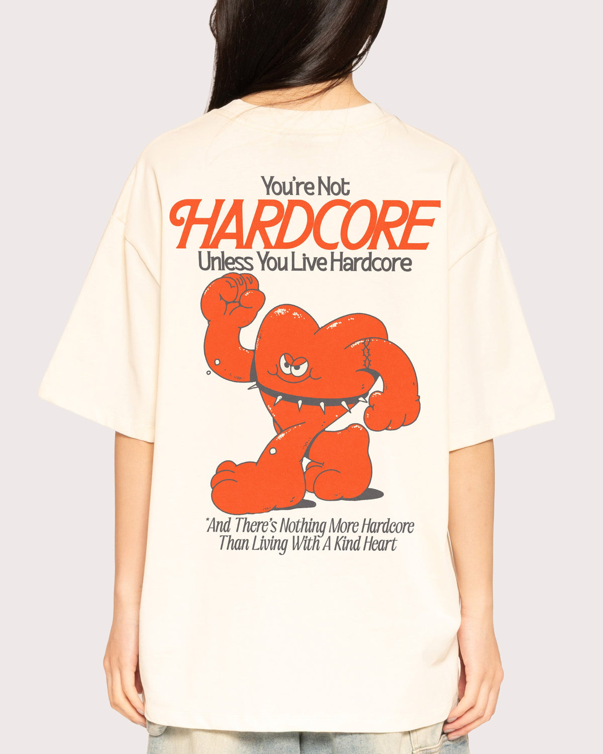 Hardcore Heartcore Oversized Tee
