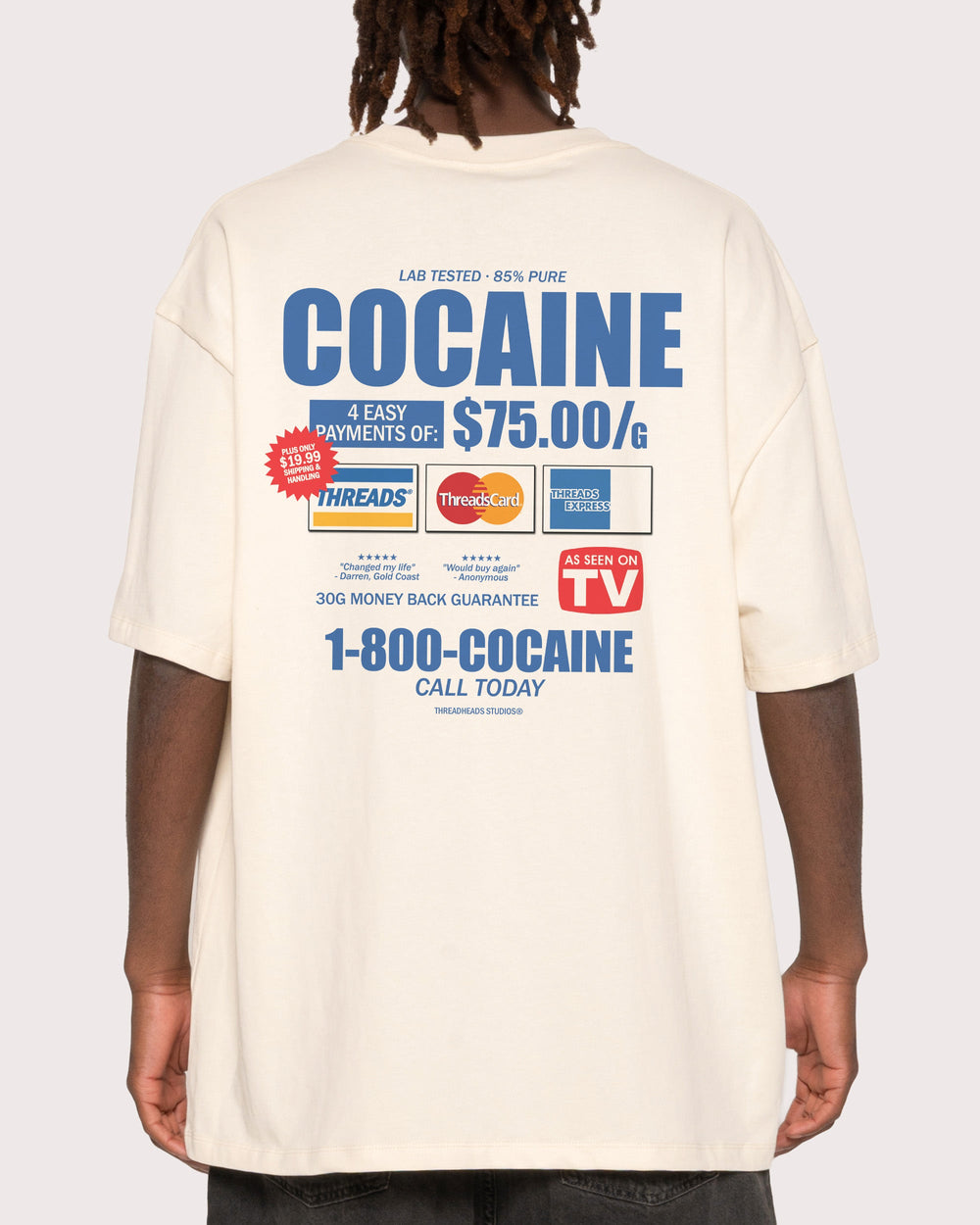 1-800-Cocaine Oversized Tee