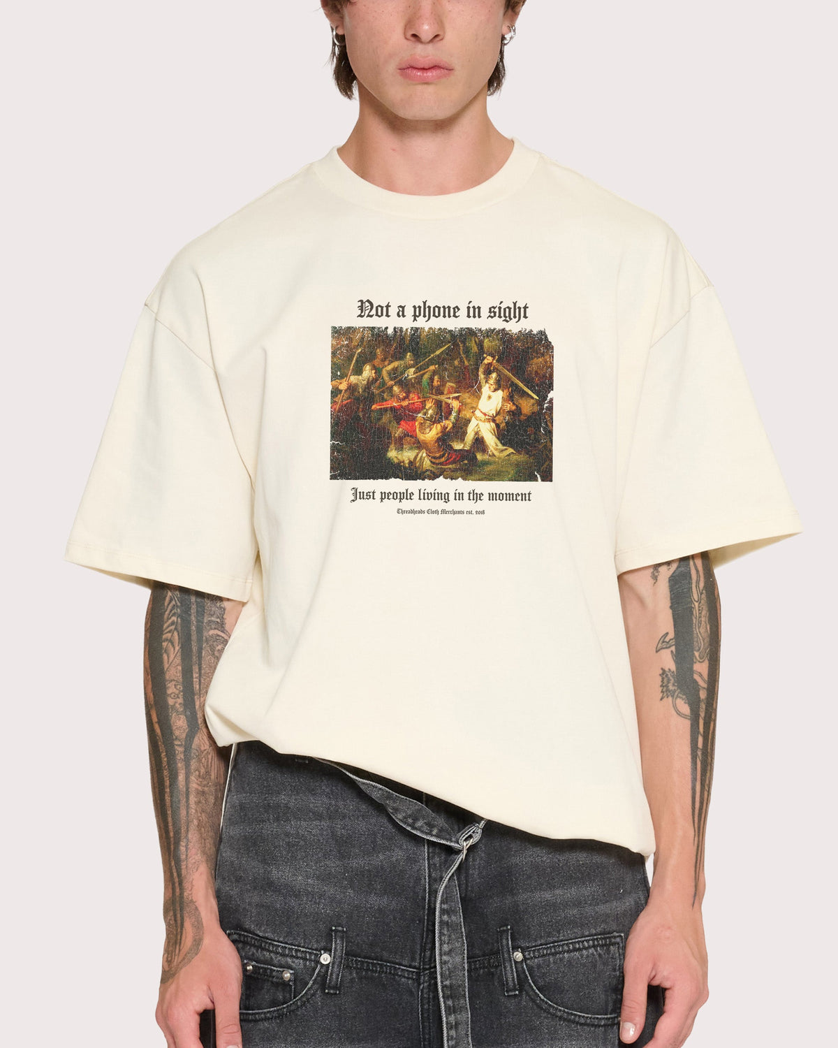 Not a Phone in Sight Oversized Tee