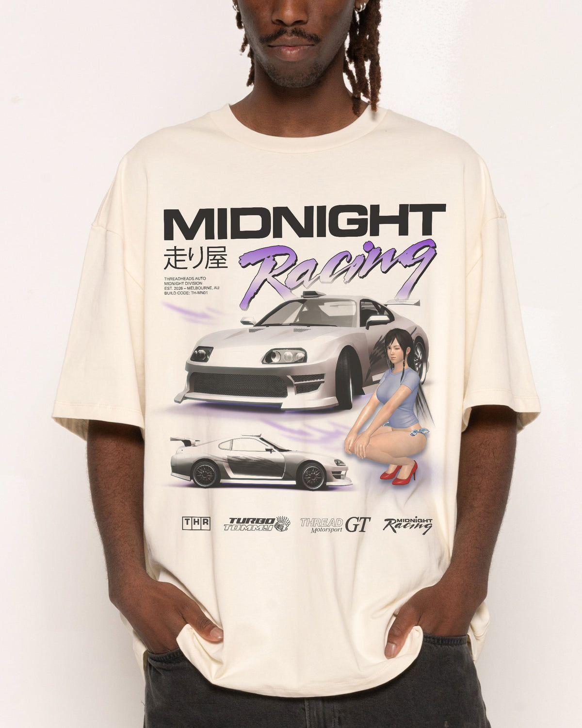 Midnight Racing Oversized Tee