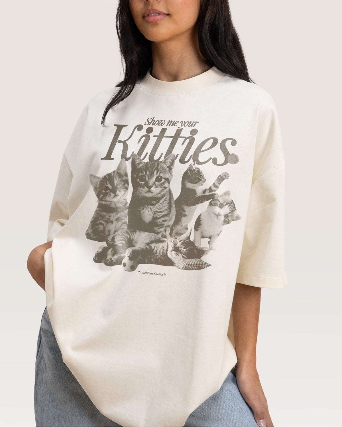 Show Me Your Kitties Oversized Tee