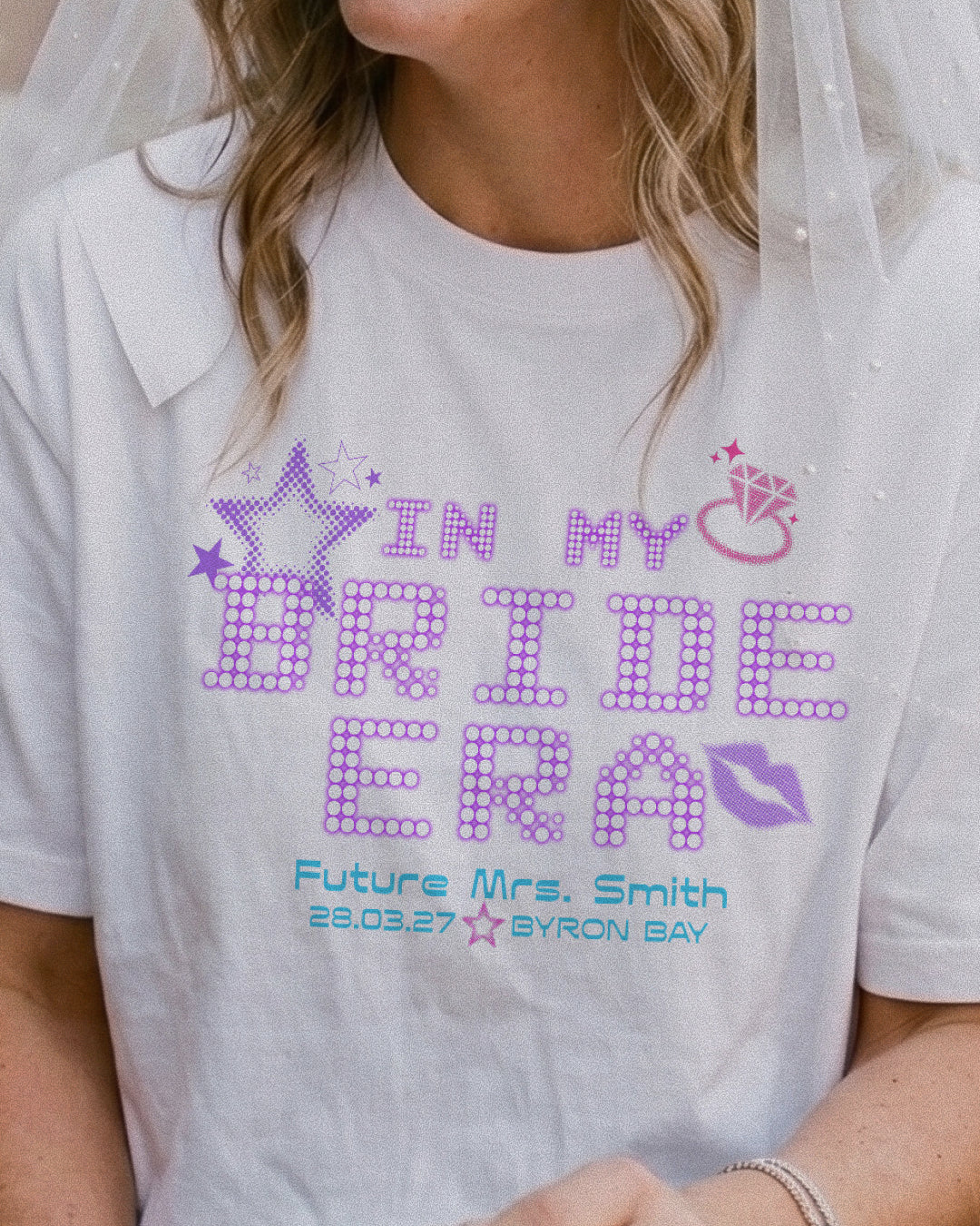 Custom Bride Era Y2K Hens Tee