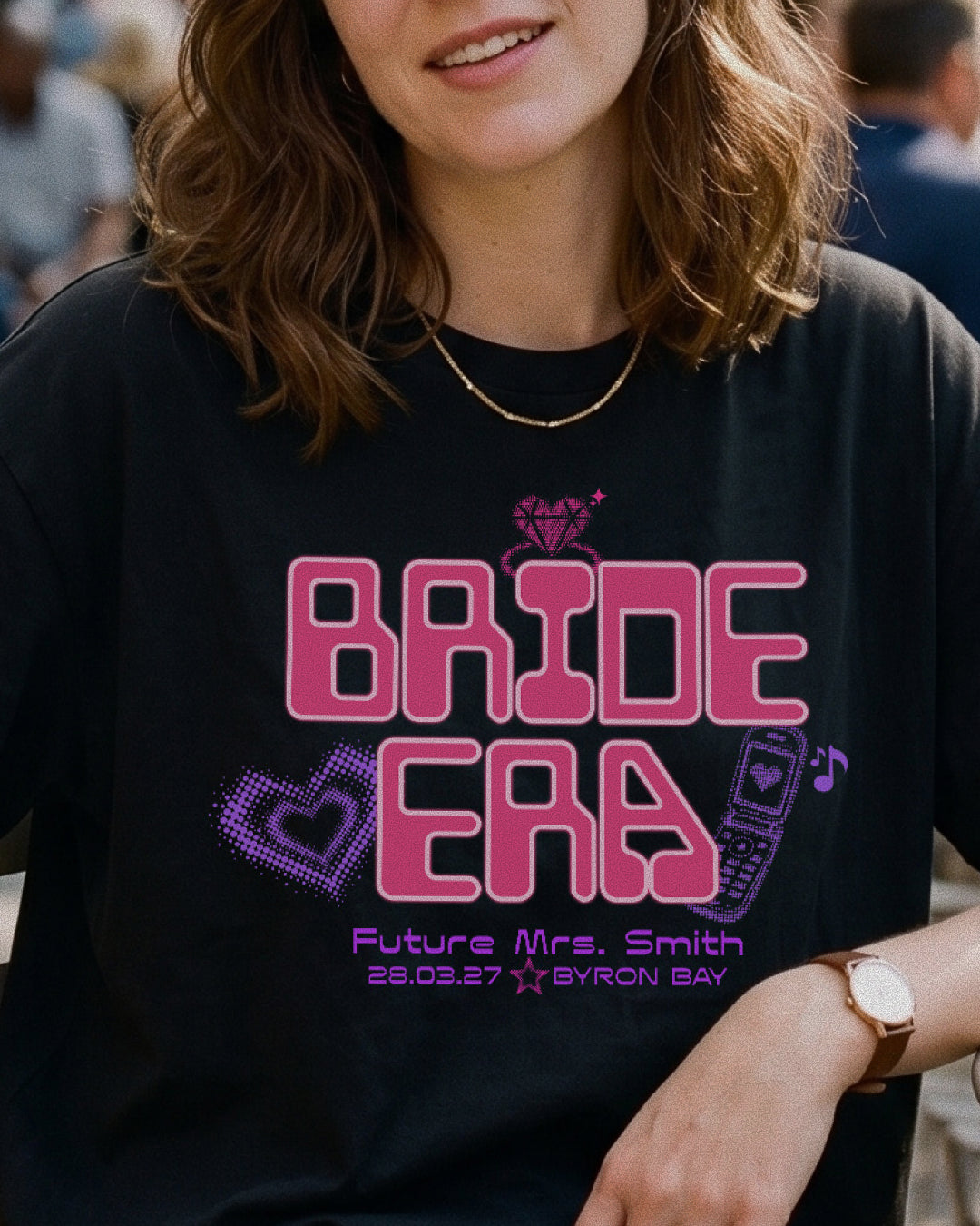 Custom Bride Era Y2K Hens Tee