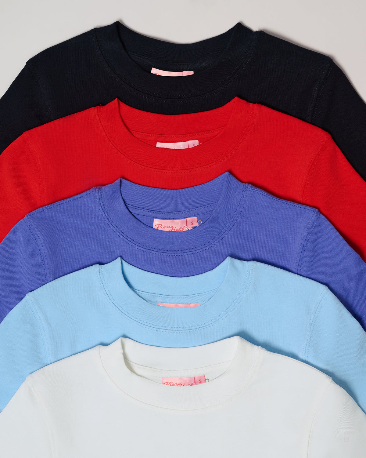 Baby Tee 5-Pack: Black, Red, Dusk, Pale Blue, Natural