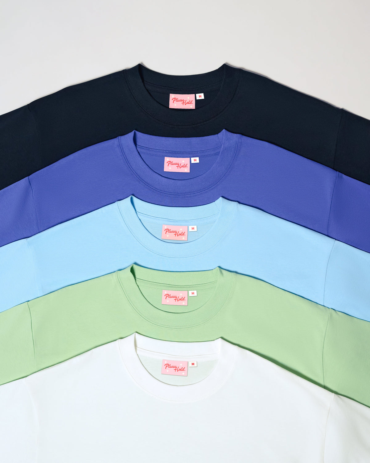 Boxy Tee 5-Pack: Black, Dusk, Pale Blue, Pistachio, White