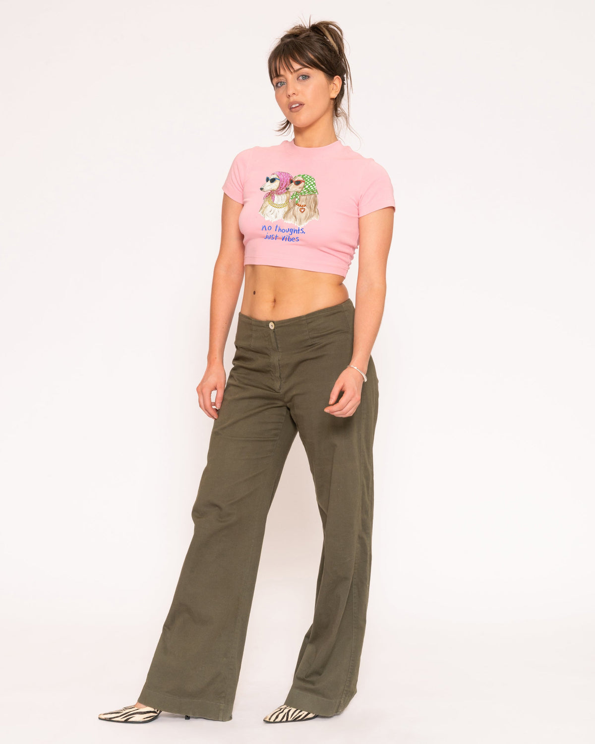 No Thoughts, Just Vibes Baby Tee