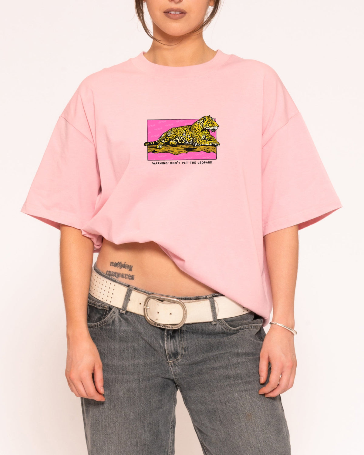 Warning! Don't Pet The Leopard Boxy Tee